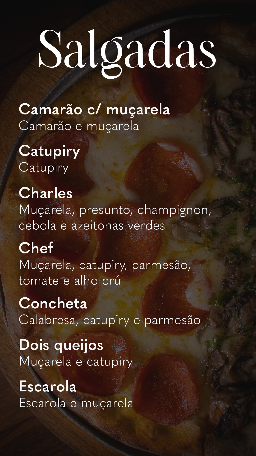 Página do Cardápio 3