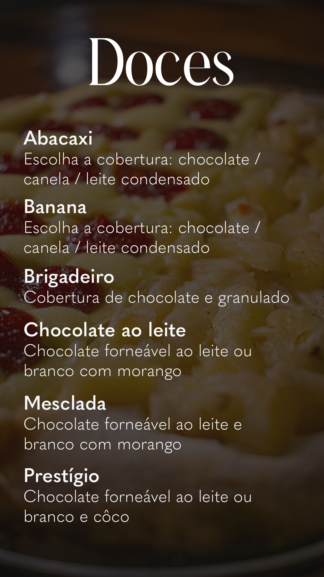 Página do Cardápio 9
